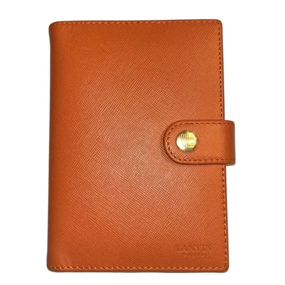 Lanvin Orange Agenda Wallet Notebook
